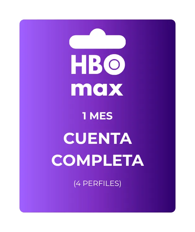 HBO MAX Cuenta Completa 1 Mes (4 Perfiles)